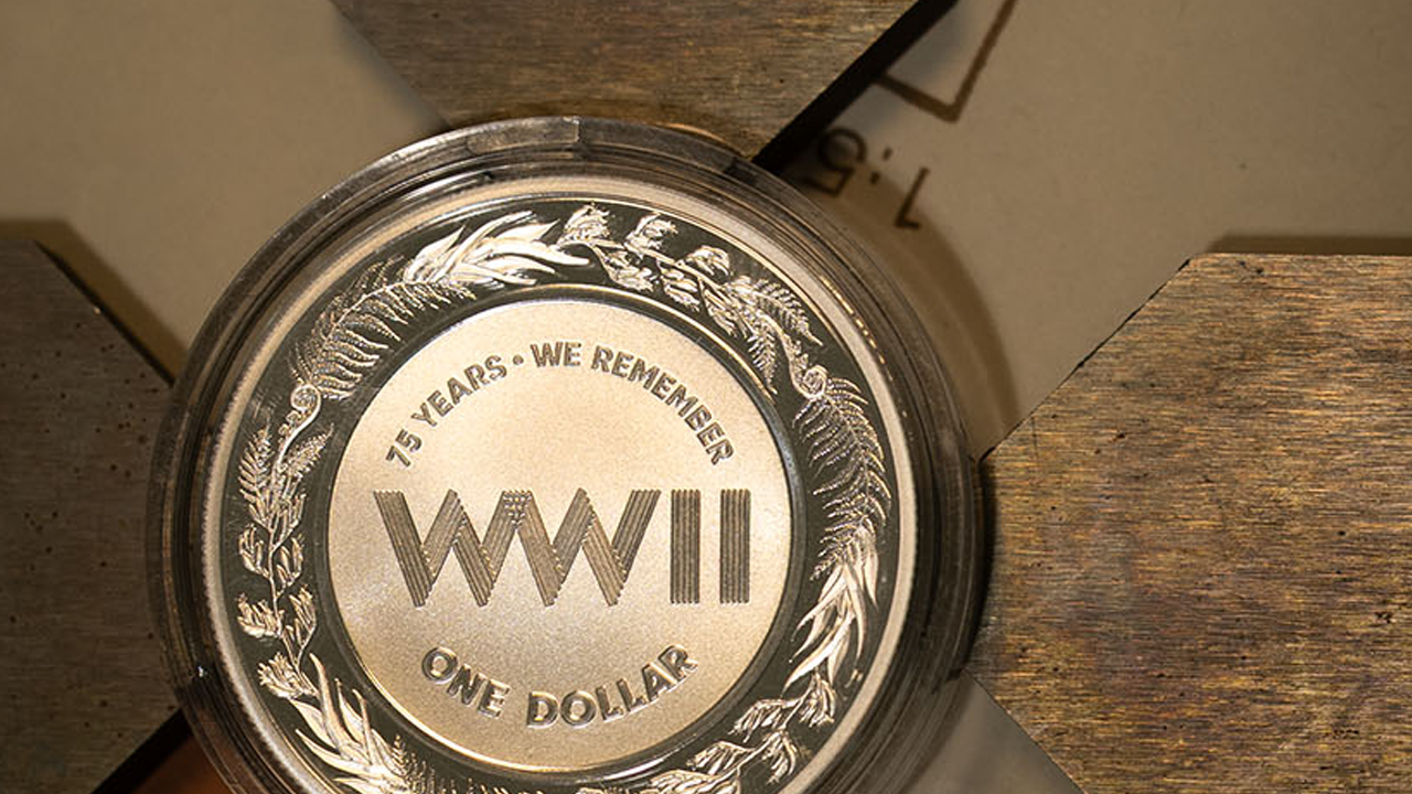 One dollar World War Two coin.