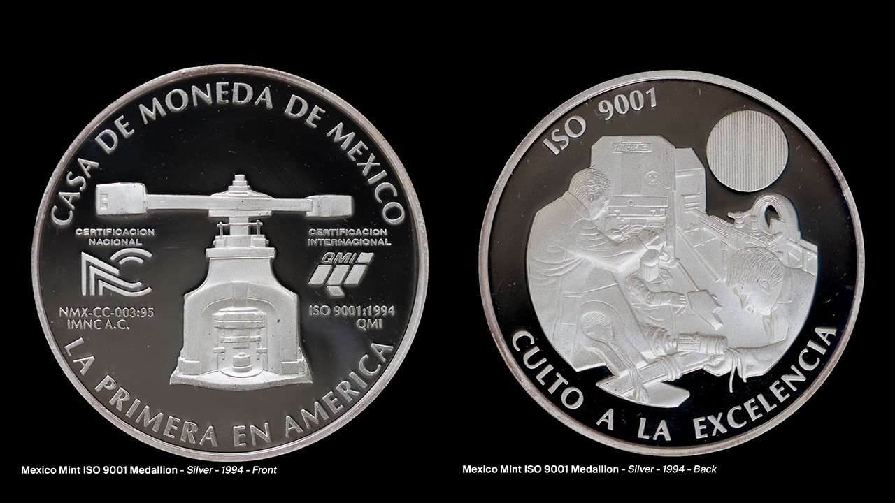 1994 Mexico Mint Silver Medallion.