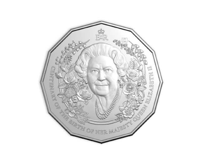 50c QEII 'C' Privy Mark Coin.