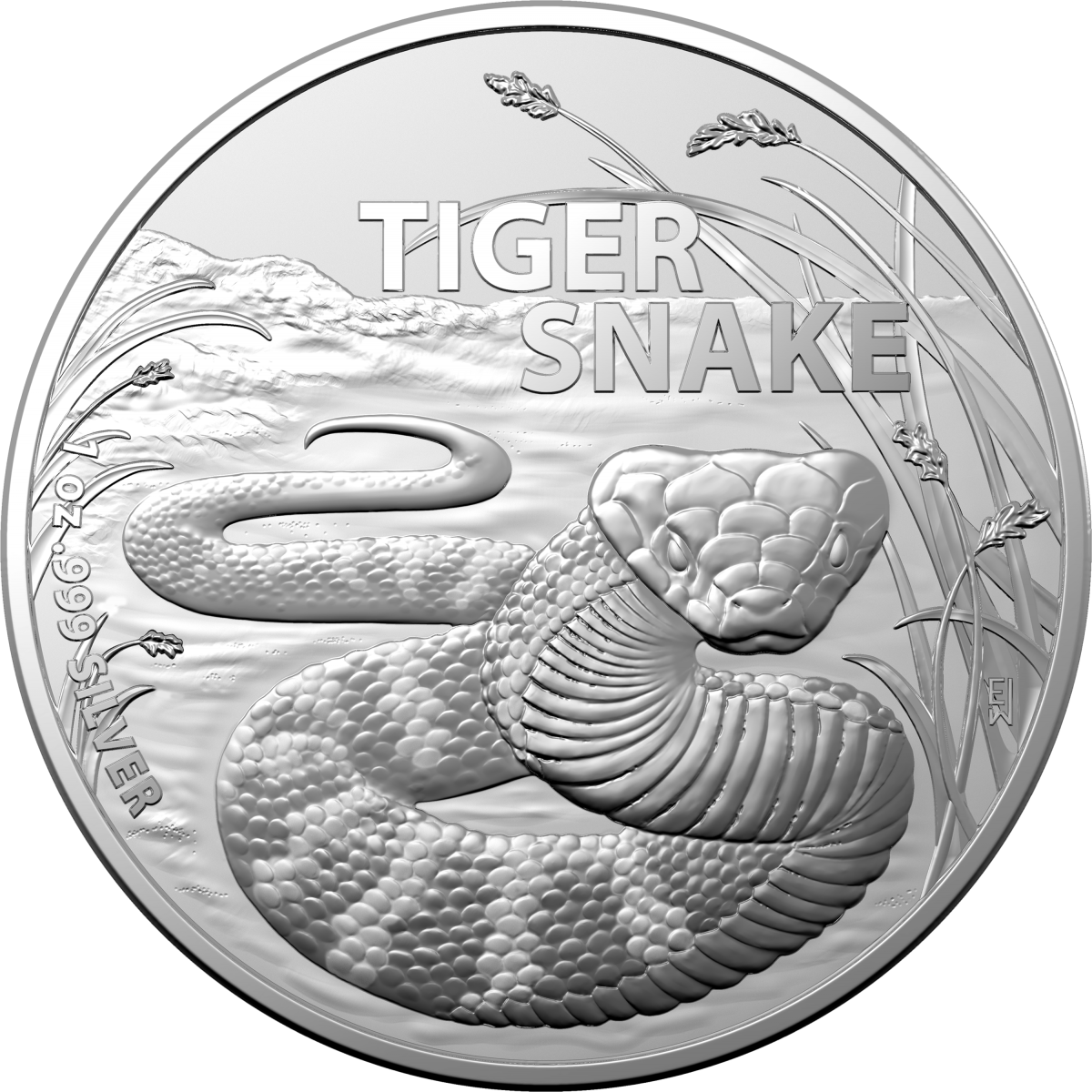 Investment Coins Silver 2024 One Dollar Lunar Australia's Most Dangerous Series - Tiger Snake