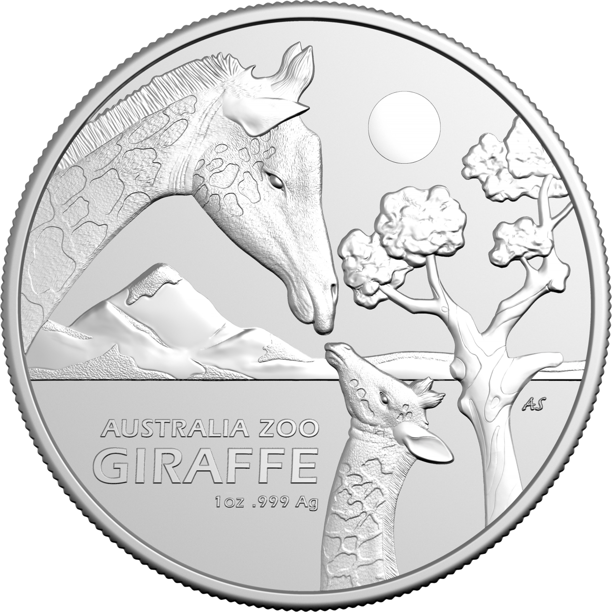 Investment Coins Silver 2024 One Dollar Australia Zoo Series - Giraffe