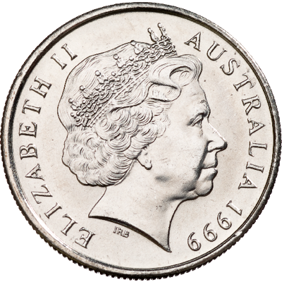 1999-2019 Australian coin effigy of Queen Elizabeth II by Ian Rank-Broadley