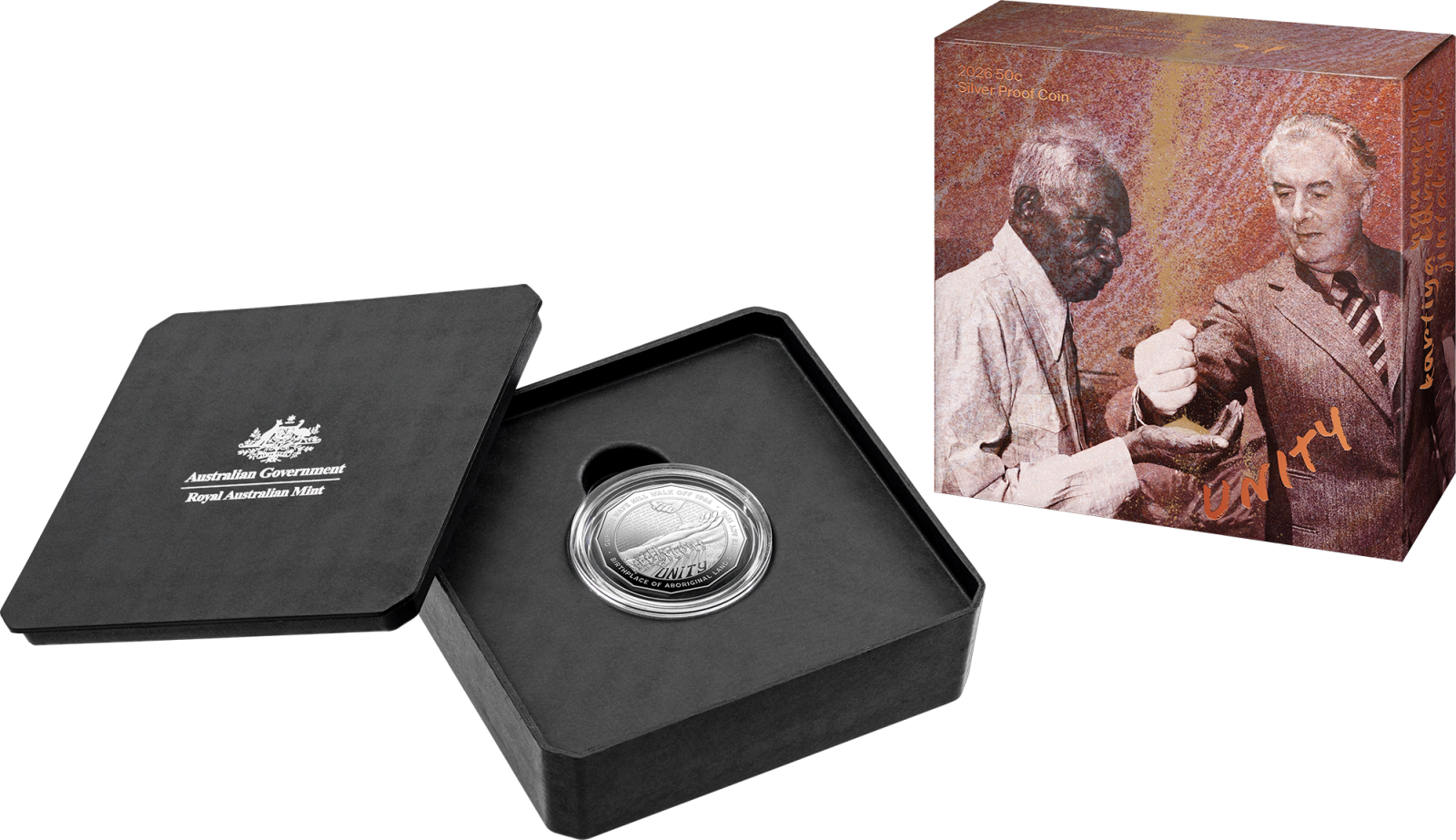 2026 Unity 50c coin in packaging.