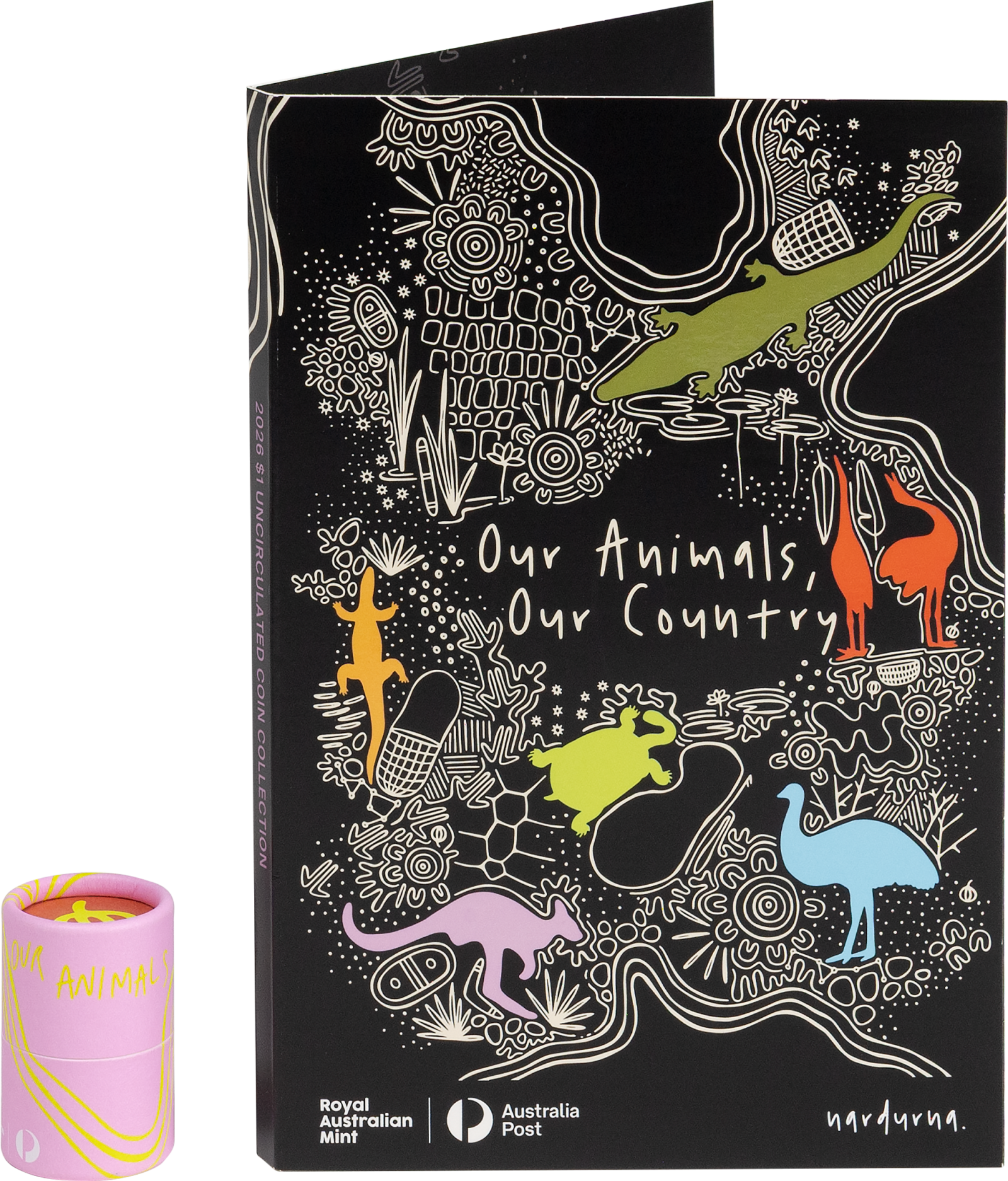 2026 Our Animals Our Country five-coin collection folder and tube.