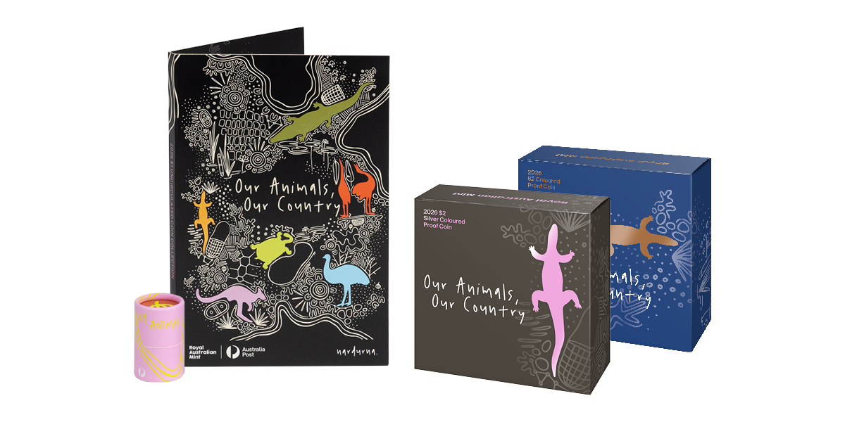 2026 Our Animals Our Country release coin packaging.