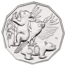 Circulating coins fifty cents commemorative design 2004 Primary School design competition winner John Serrano