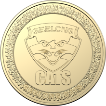 2023 1 Dollar AFL Geelong Cats Coin.