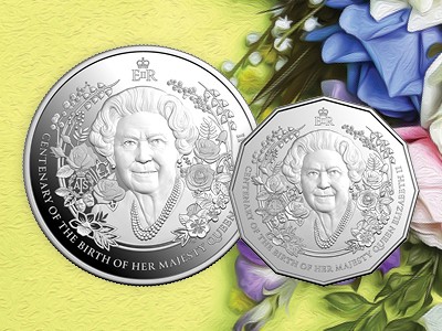 Header: Queen Elizabeth II Centenary of Birth 50c and $5 coin releases