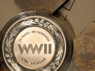 One dollar World War Two coin.