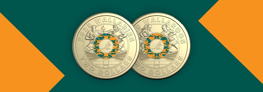 Rugby Wallaroos and Wallabies coins